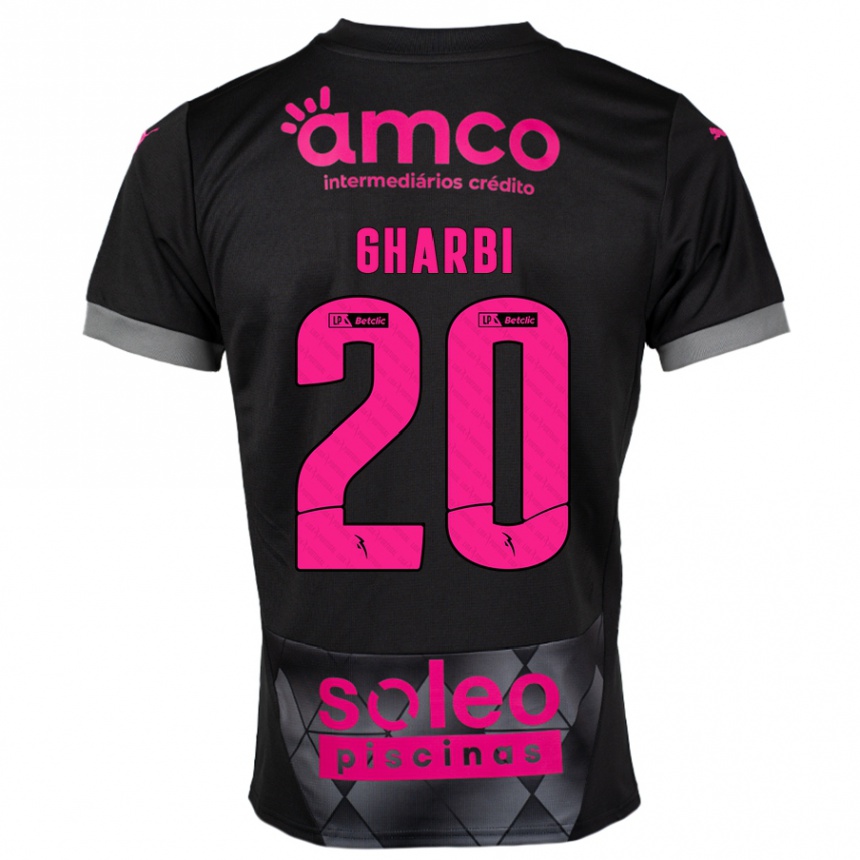 Homme Football Maillot Ismael Gharbi #20 Noir Rose Tenues Extérieur 2024/25