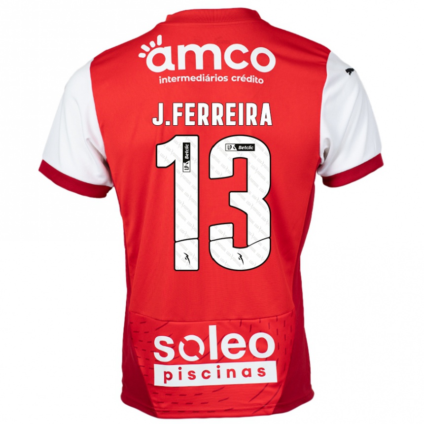 Homme Football Maillot João Ferreira #13 Rouge Blanc Tenues Domicile 2024/25