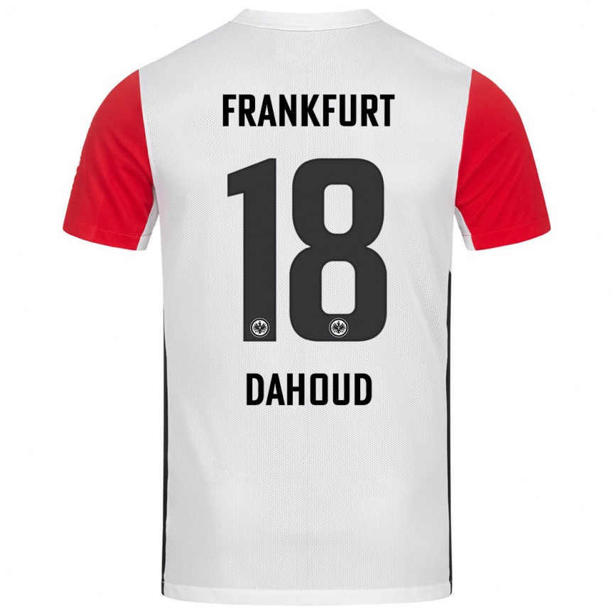 Homme Football Maillot Mahmoud Dahoud #18 Blanc Rouge Tenues Domicile 2024/25