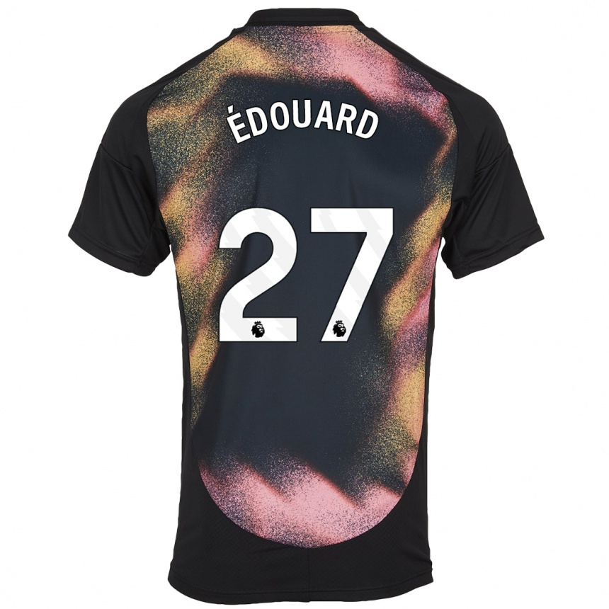 Homme Football Maillot Odsonne Edouard #27 Noir Blanc Tenues Extérieur 2024/25