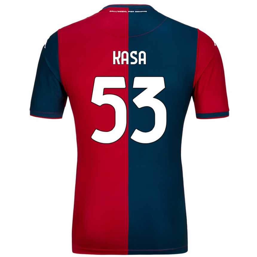 Homme Football Maillot Lior Kasa #53 Rouge Bleu Foncé Tenues Domicile 2024/25