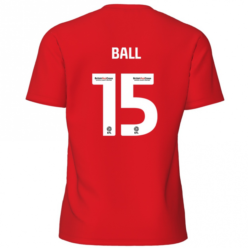 Homme Football Maillot Dominic Ball #15 Rouge Tenues Domicile 2024/25