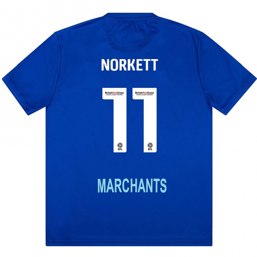 Homme Football Maillot Manni Norkett #11 Vert Tenues Extérieur 2024/25