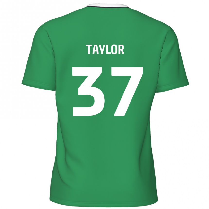 Homme Football Maillot Caleb Taylor #37 Rayures Blanches Vertes Tenues Extérieur 2024/25