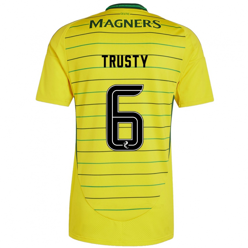 Homme Football Maillot Auston Trusty #6 Jaune Tenues Extérieur 2024/25