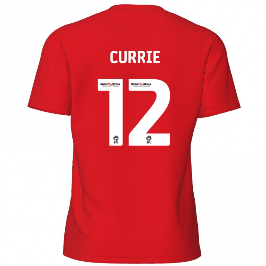 Homme Football Maillot Jack Currie #12 Rouge Tenues Domicile 2024/25