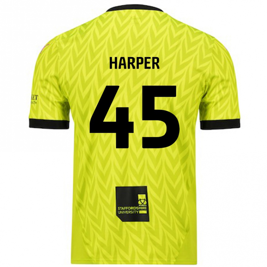 Homme Football Maillot Rekeem Harper #45 Vert Fluo Tenues Extérieur 2024/25