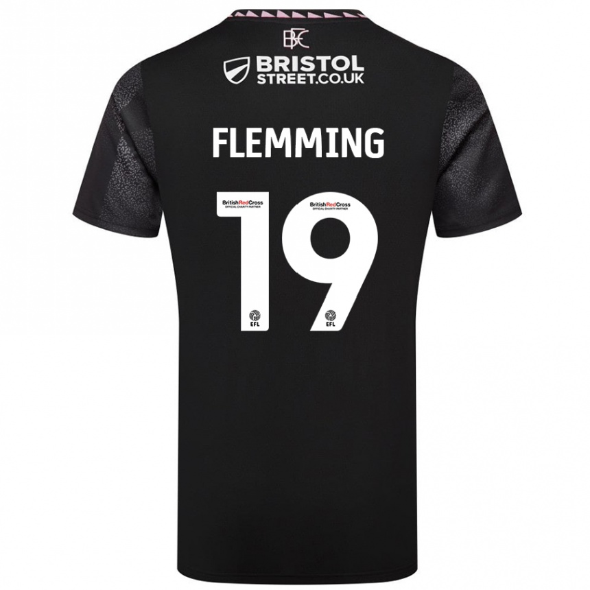 Homme Football Maillot Zian Flemming #19 Noir Tenues Extérieur 2024/25