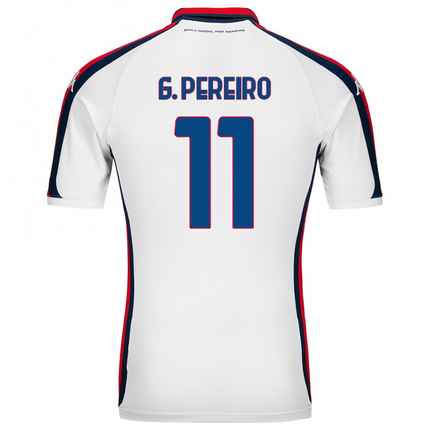 Homme Football Maillot Gastón Pereiro #11 Blanc Tenues Extérieur 2024/25