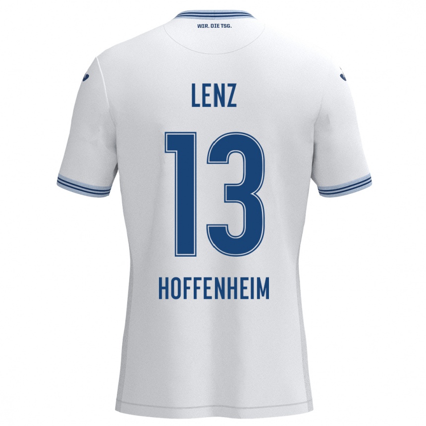 Femme Football Maillot Christopher Lenz #13 Blanc Bleu Tenues Extérieur 2024/25