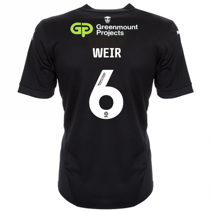 Femme Football Maillot Jensen Weir #6 Noir Tenues Extérieur 2024/25