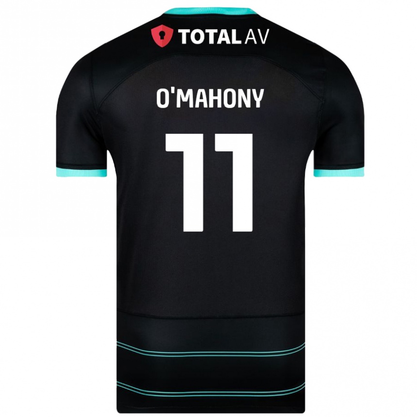 Femme Football Maillot Mark O'mahony #11 Noir Tenues Extérieur 2024/25