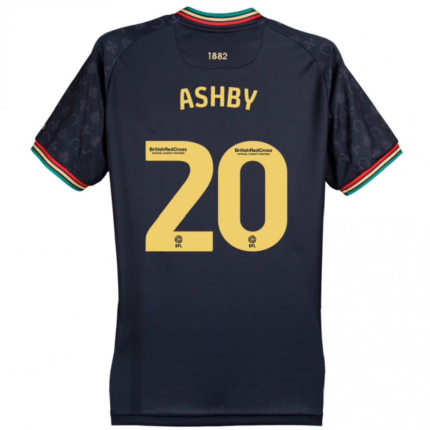 Femme Football Maillot Harrison Ashby #20 Bleu Marine Foncé Tenues Extérieur 2024/25