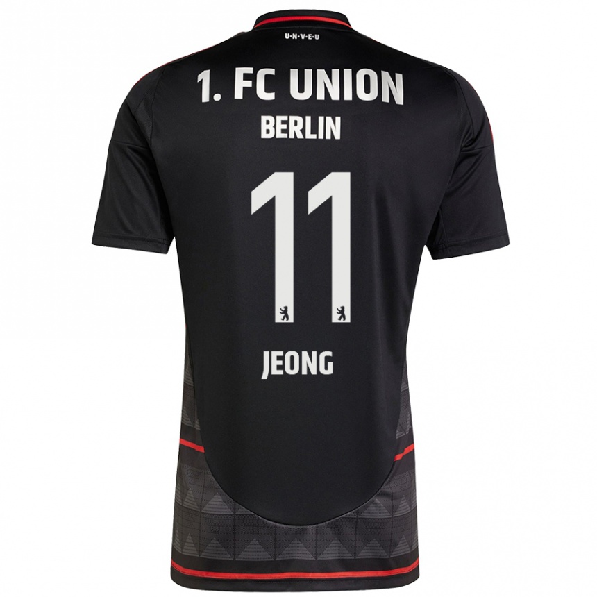 Femme Football Maillot Woo-Yeong Jeong #11 Noir Tenues Extérieur 2024/25