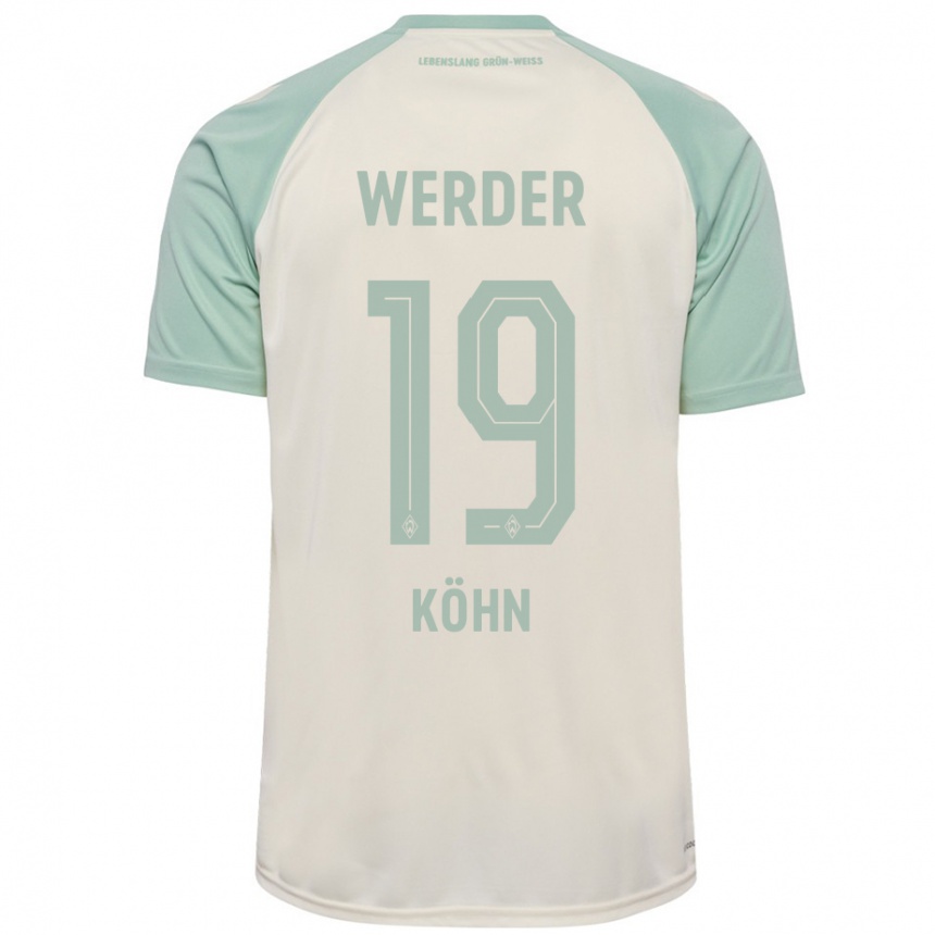 Femme Football Maillot Derrick Köhn #19 Blanc Cassé Vert Clair Tenues Extérieur 2024/25