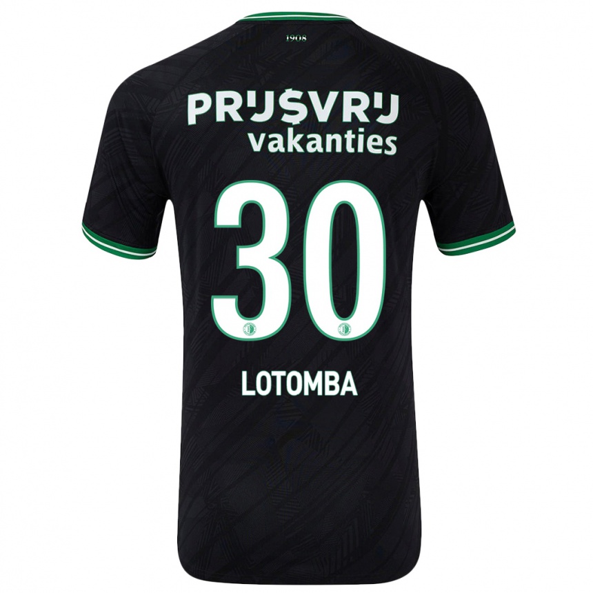 Femme Football Maillot Jordan Lotomba #30 Noir Vert Tenues Extérieur 2024/25