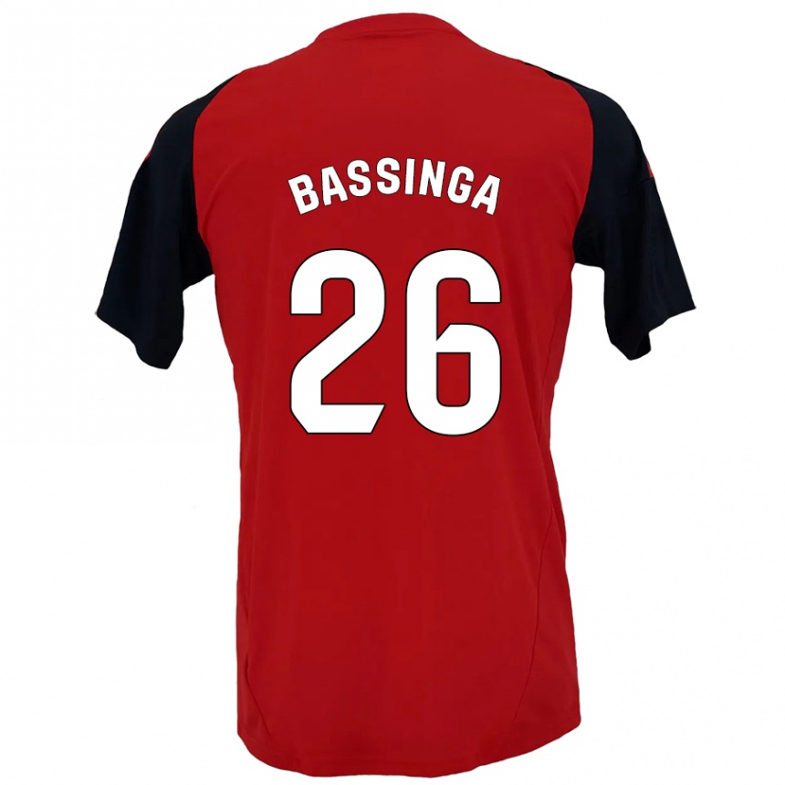 Femme Football Maillot Aboubacar Bassinga #26 Rouge Noir Tenues Domicile 2024/25